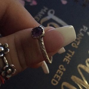 Cherished birthstone ring with amethyst